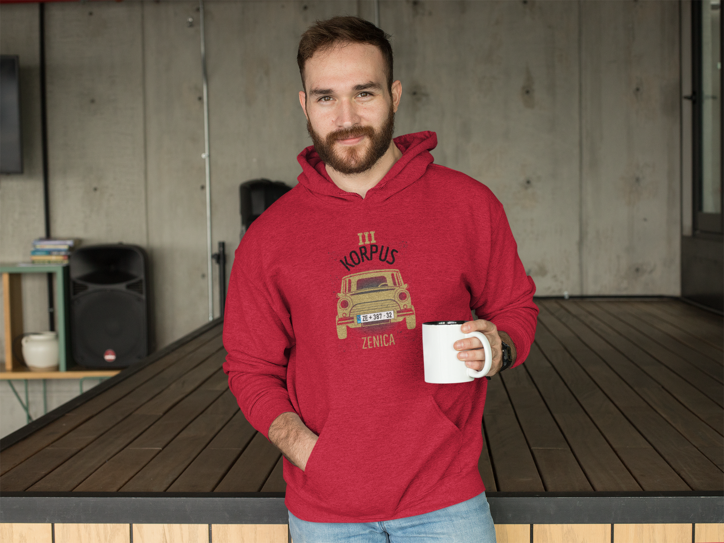 Jedna si jedina Unisex-Kapuzenpullover 3. Korpus