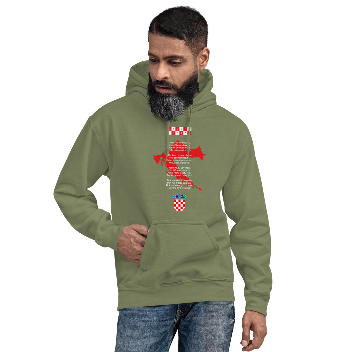 Hrvatska Himna Unisex-Kapuzenpullover Duks