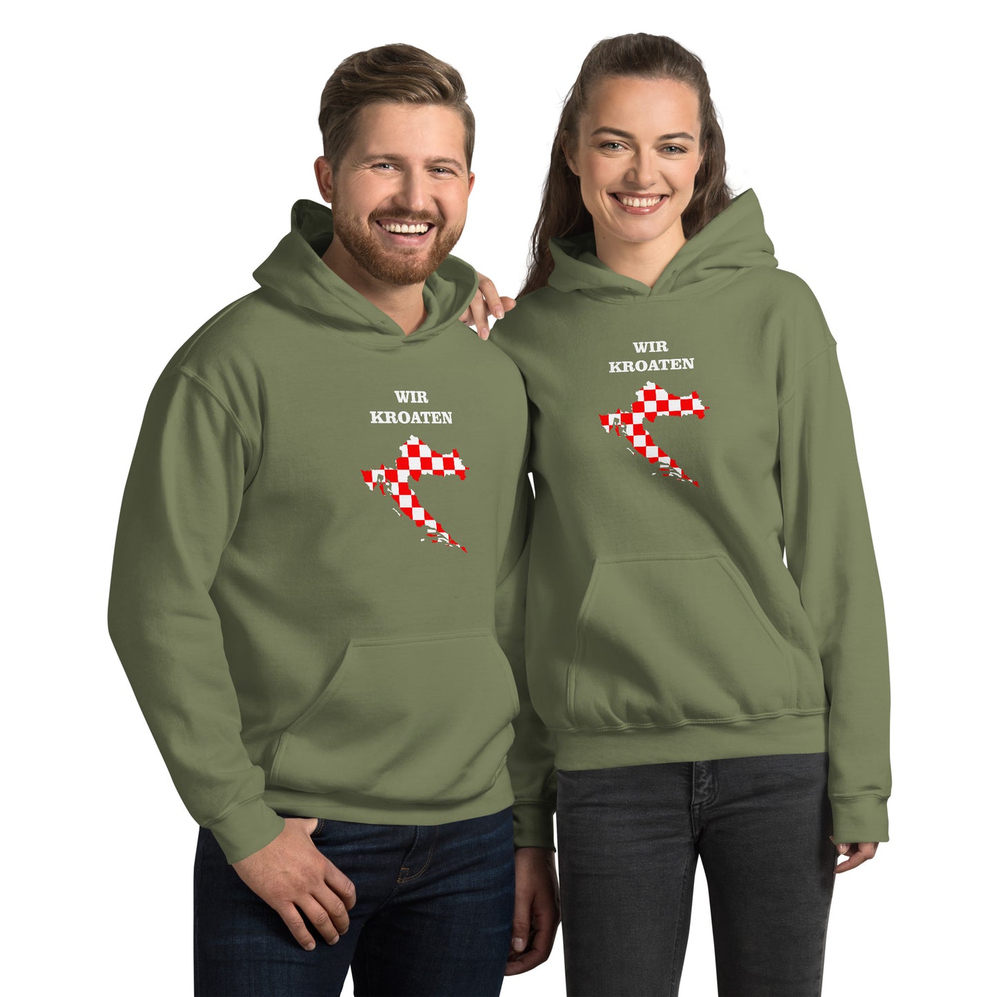 Hrvatska Unisex-Kapuzenpullover Wir Kroaten