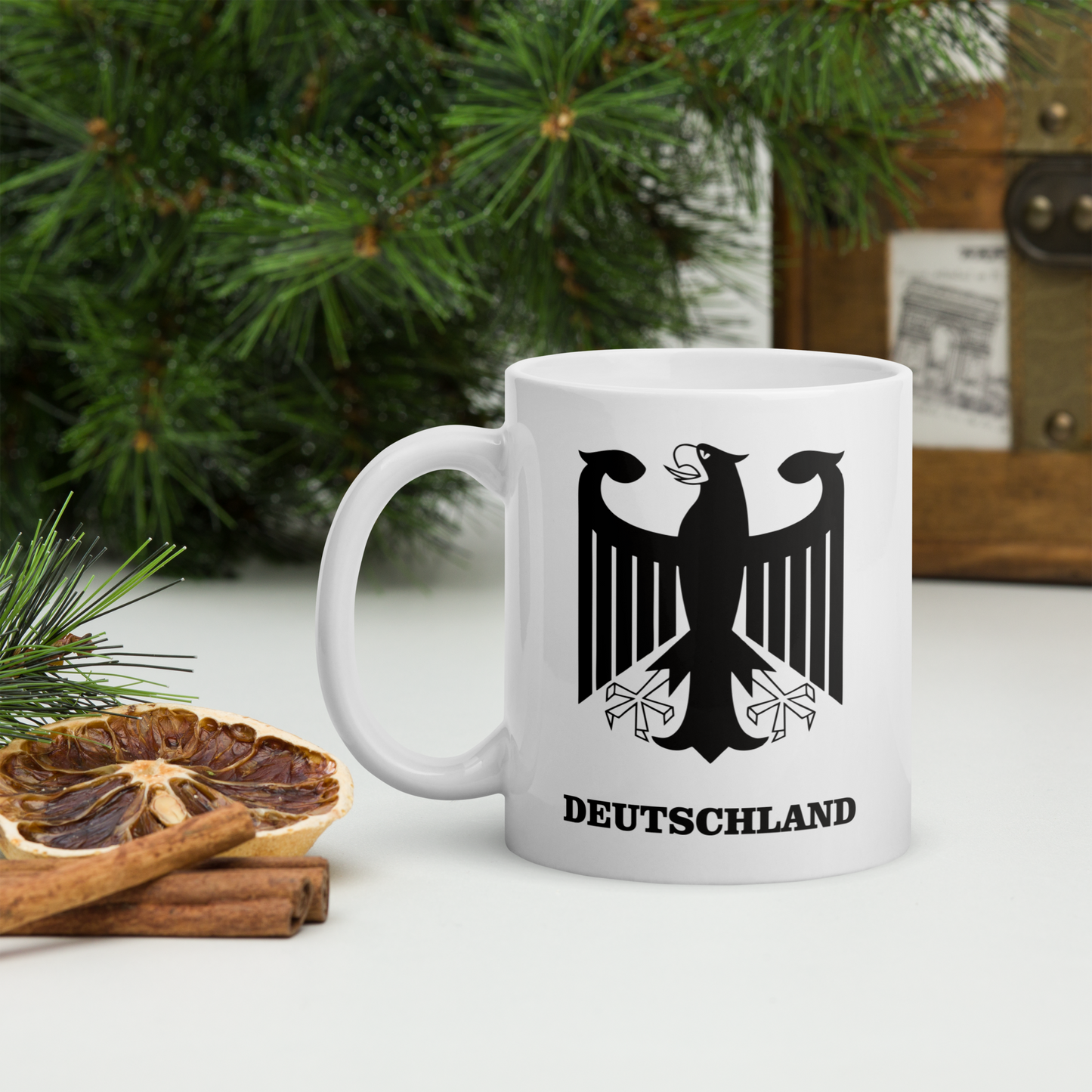 Deutschland Weiße, glänzende Tasse